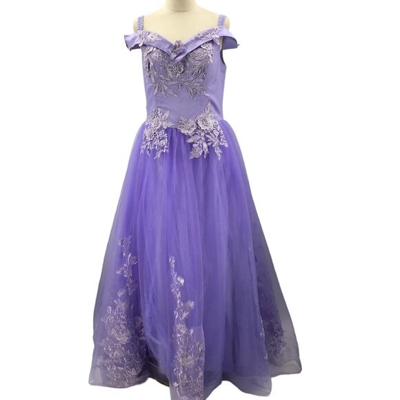 FORMAL 16W Plus Purple Lilac Beaded Quinceanera Ball Gown Maxi Dress NEW B111 - Picture 1 of 8